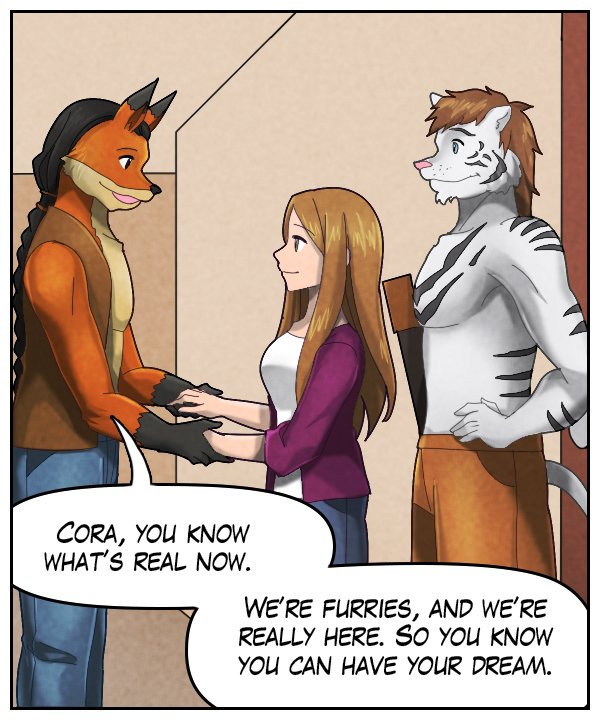 Lightfoot: “Cora, you know what’s real now. We’re furries, and we’re really here. So you know you can have your dream.”