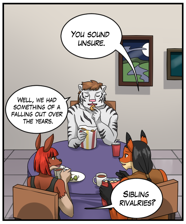 Lightfoot: “You sound unsure.” Theo: “Well, we had something of a falling out over the years.” Sheila: “Sibling rivalries?”