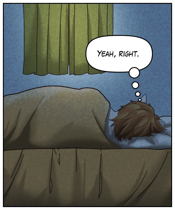 Theo (thought bubble): Yeah, right.
