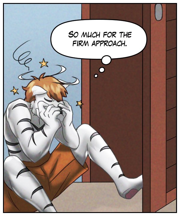 Theo (thought bubble): So much for the firm approach.