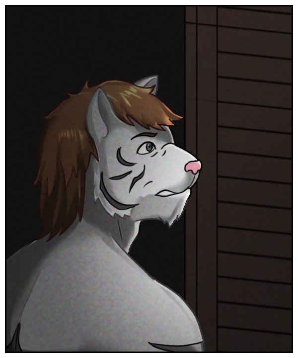 He opens the door a little.