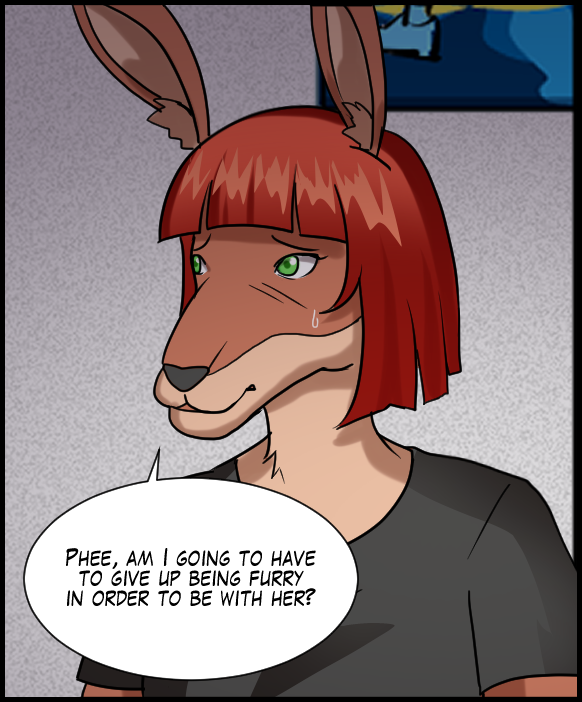 Sheila: “Phee, am I going to have to give up being furry in order to be with her?”