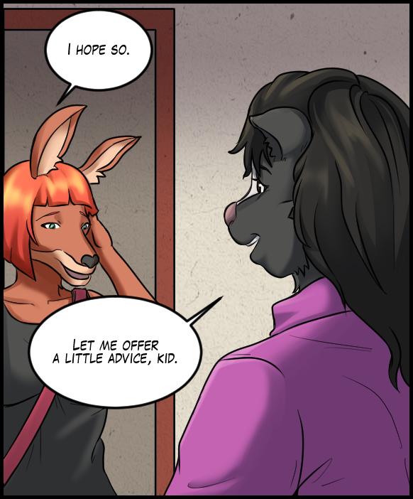 Sheila: “I hope so.” Ophelia: “Let me offer a little advice, kid.”