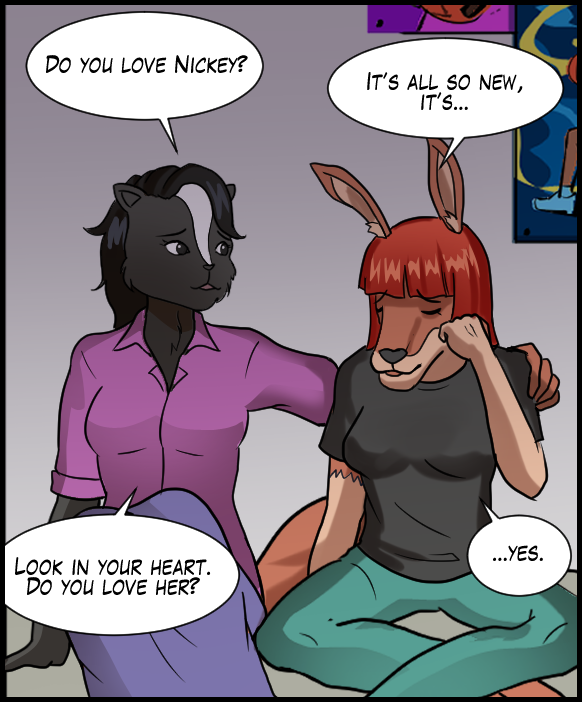 Ophelia: “Do you love Nickey?” Sheila: “It’s all so new, it’s…” Ophelia: “Look in your heart. Do you love her?” Sheila: “…yes.”