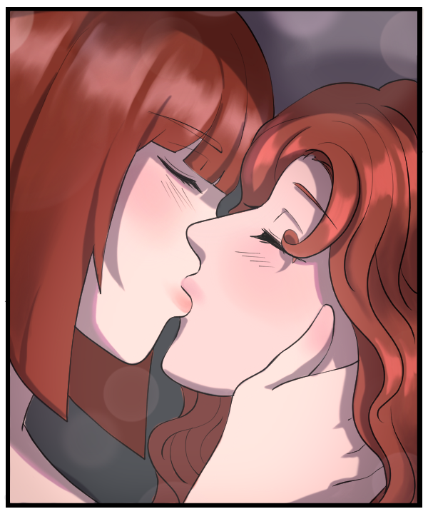 They kiss.
