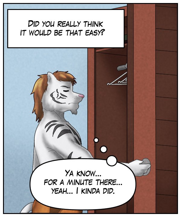 Narration bar: Did you really think it would be that easy? Theo (thought bubble): Ya know… for a minute there… yeah… I kinda did.