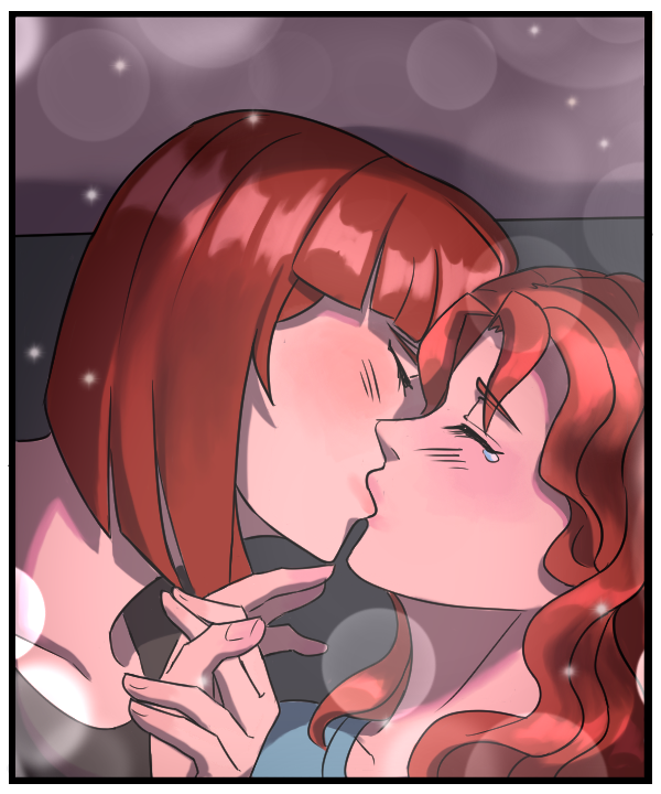 Sheila leans in to kiss Nickey.