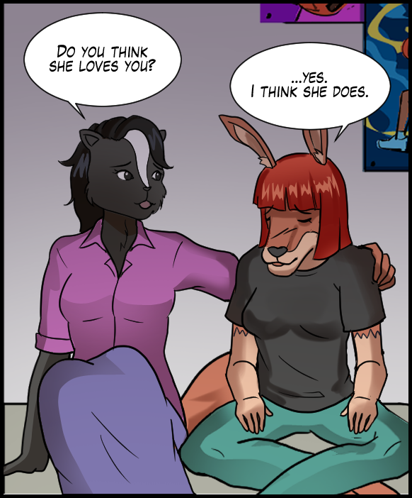 Ophelia: “Do you think she loves you?” Sheila: “…yes,  I think she does.”