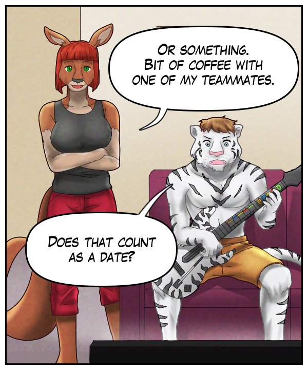 Sheila: “Or something. Bit of coffee with one of my teammates.” Theo: “Does that count as a date?”