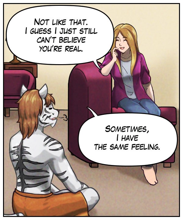 Cora: “Not like that. I guess I just can’t still believe you’re real.” Theo: “Sometimes, I have the same feeling.”