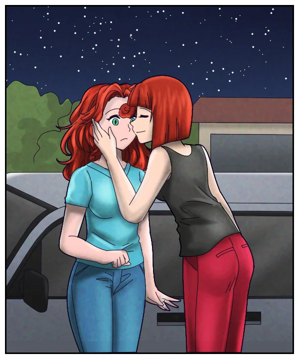 Sheila gives Nickey a kiss on her cheek.