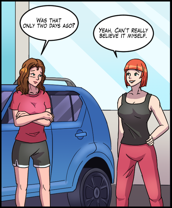 Nickey: “Was that only two days ago?” Sheila: “Yeah. Can’t really believe it meself.”