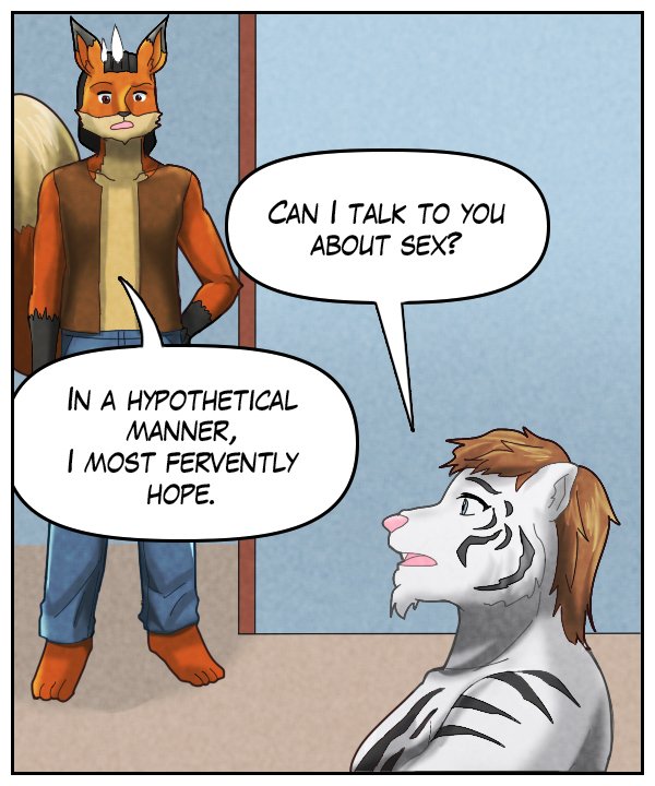 Theo: “Can I talk to you about sex?” Lightfoot: “In a hypothetical manner, I most fervently hope.”