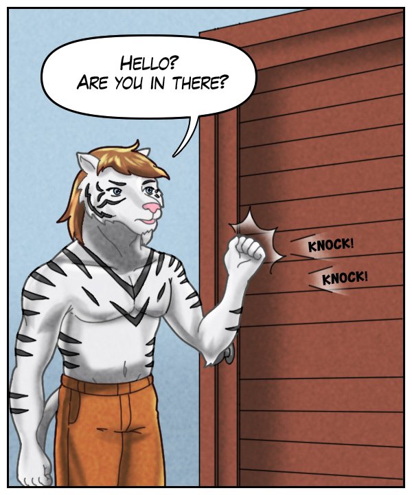 Theo: “Hello? Are you in there?”