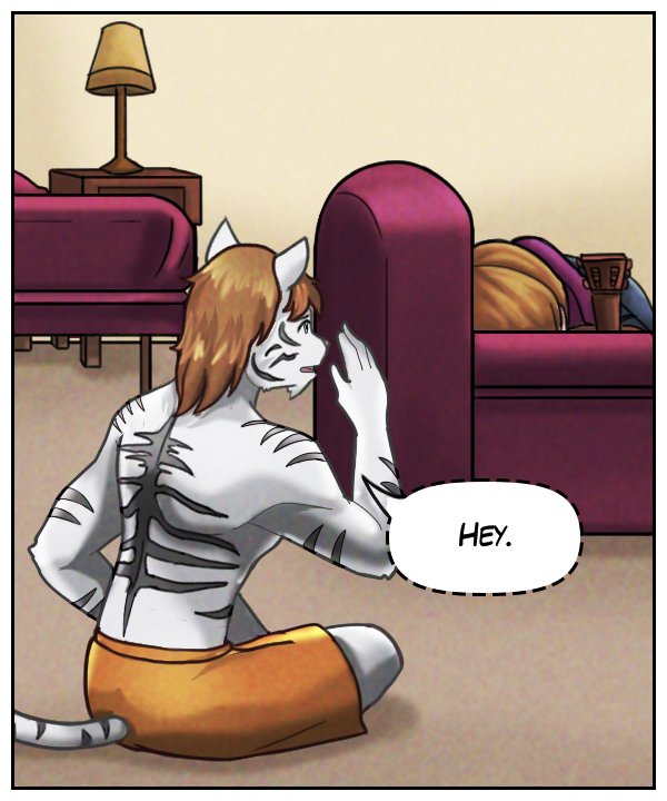 Theo (whispering): “Hey.”